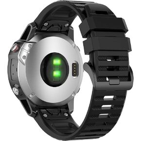 حزام لساعة Garmin Fenix ​​5 / Fenix ​​6، حزام ساعة بديل من السيليكون الناعم لساعة Garmin Fenix ​​5/Fenix ​​5 Plus/Fenix ​​6/Fenix ​​6 Pro/Forerunner 935/Forerunner 945 الذكية