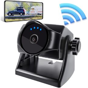1080P Magnetic Wireless Backup Camera, WiFi Hitch Camera with Long-Lasting Battery,Night Vision,IP69K, Easy Installation for RVs, Trucks, Trailers, Compatible with iPhone,iPad, Android Devices