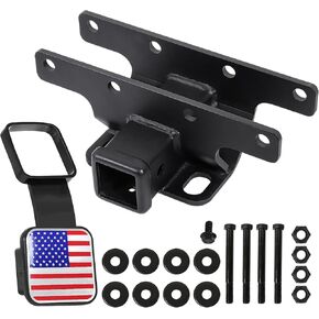 Towing Trailer Hitch Receiver Compatible with 2007-2023 Jeep Wrangler JK JL 2 Door & 4 Door, 2 Inch Rear Bumper Tow Hitch with Bolts