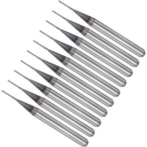 CoCud End Mill CNC Router Bits, 1/8" Shank 6mm Cutting 0.8mm Dia, Diamond Film Tungsten Carbide Milling Cutter Left Hand - (Applications: for CNC Drilling Engraving), 5-Pieces in Saudi Arabia