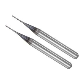 لقم توجيه CNC من CoCud End Mill، ساق 1/8 بوصة قطع 6 مم قطر 1.1 مم، قاطع طحن كربيد التنجستين الماسي لليد اليسرى - (التطبيقات: لنقش الحفر باستخدام الحاسب الآلي)، قطعتان