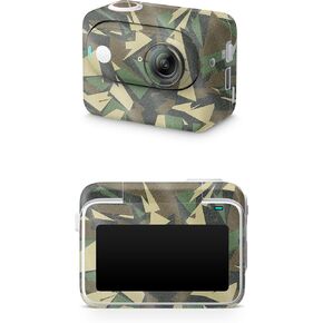 Glossy Glitter Skin Compatible with Insta360 GO 3 (2023) - Polygonal Camo - Premium 3M Vinyl Protective Wrap Decal Cover - Easy to Apply | Crafted in The USA by MightySkins