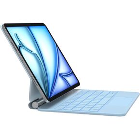 حافظة لوحة مفاتيح لجهاز iPad Air 11 بوصة (M2) 2024 وiPad Pro 11 بوصة (الجيل الرابع/الثالث/الجيل الثاني/الأول)، لوحة مفاتيح سحرية لجهاز Air 5th/4th Gen، لوحة تتبع متعددة اللمس، 7 ألوان خلفية سوداء