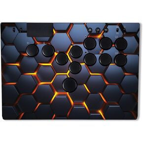 غلاف MightySkins متوافق مع Razer Kitsune - Lava Hex | غطاء ملتف واقٍ ومتين وفريد ​​من نوعه من الفينيل | سهل التطبيق وتغيير الأنماط | صنع في الولايات المتحدة الأمريكية