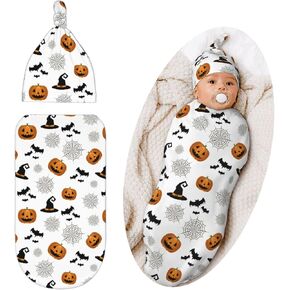 Swaddling Blanket for Baby, Soft Sleeping Bag, Sack for Newborn Boys Girls, Unisex Baby Stuff, Halloween, Goth