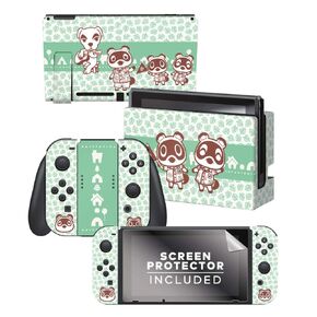Controller Gear Aunthentic & Officially Licensed Animal Crossing: New Horizon - "Tom Nook & Friends" Nintendo Switch Skin Bundle
