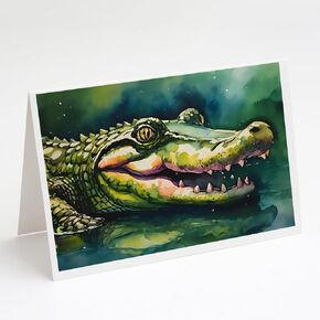 Caroline's Treasures DAC2888GCA7P Cheetah Greeting Cards Pack of 8 Blank Cards with Envelopes Whimsical A7 Size 5x7 Blank Note Cards