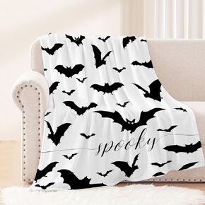 Neatee Living Halloween Throw Blanket Baby Pet Toddler Infant Blanket Spooky Black Pumpkins Cats Blanket Crib Stroller Decorative Lightweight Fuzzy Soft Plush Fleece Blankets and Throws 30x40