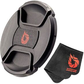 43mm Snap-On Center-Pinch Lens Cap, Extra Strong Springs, Camera Lens Cover, Made from 100% Recycled Plastic - Compatible with Nikon, Canon, Sony & Other DSLR Cameras