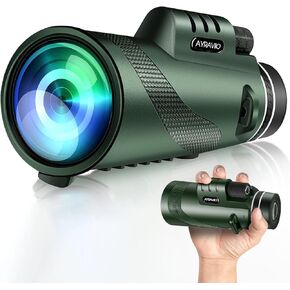 Birthday Gifts for Men Dad Him Husband Teen, 10×40 Monocular Telescope for Adults, High Powered FMC & BAK4 Scope, Compact Monocular, Outdoors Survival Hiking Gear for Adventure