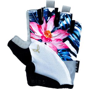 Bird Bike Co. Hawaiian Print Bicycling Gloves, Breathable Upper, Durable Anti-Slip Palm