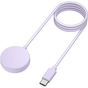 USB C Watch Charger Cable Compatible with Samsung Galaxy Watch 6 Classic/6/5 Pro/5/4 Classic/4/3/Active 2/1, Wireless Magnetic Charging Dock Car Charger Cord (Black 3.3 ft/1M)