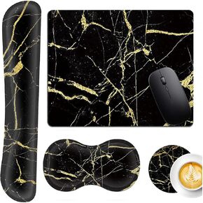 Keyboard Wrist Rest+Mouse Pad Wrist Support+Coaster 4 pcs Set,Memory Foam for Easy Typing and Pain Relief for Office,Home - Cute Sloth