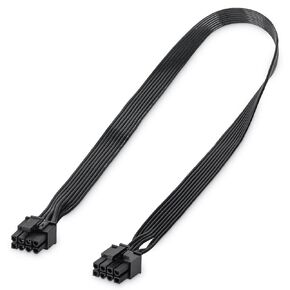 PCIE Power Cable for Seasonic: 65CM, 8-Pin to 6+2 Pin, Male-to-Male GPU Cable Adapter Sleeved for Seasonic Modular Power Supply, 18AWG, Black (25.5")