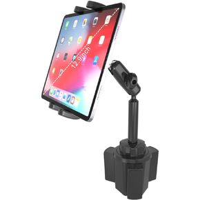 Car Cup Holder Tablet Phone Mount for 4-13“ iPad Phone, Universal Metal Upgraded Version Truck Vehicle CupHolder Tablet Holder for Your iPad Pro 12.9 Air Mini Galaxy Fold 5 4 3 and All Cell Phone