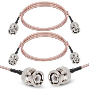 50 Ohm BNC Cable 2FT 2 Pack BNC Male to Male Connector Cable RG316 Coaxial Cable Antenna Radio Extension Jumper Cable