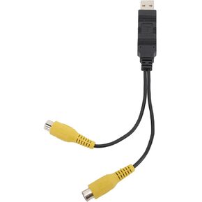 Video Out Adapter, RCA Composite Cvbs Video Audio Converter Adapter, USB to Cvbs Video Output Adapter HD Video Easy to Use USB to RCA Interface Cable Adapter for Vehicle