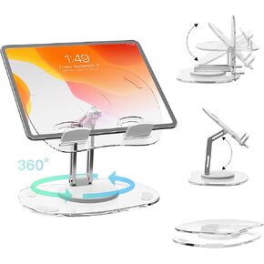 Aluminium Alloy Foldable Rotation Tablet Stand & Phone Stand Adjustable Holder Universal Colorful Holder (yellow)