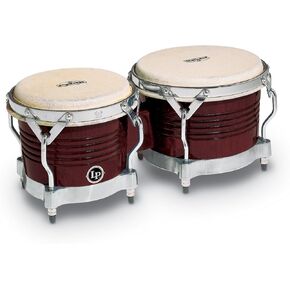 Latin Percussion M201-RW LP Matador Wood Bongos - Blaze Red/Gold Tone 8.625-inch