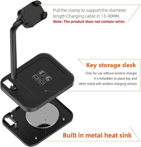 Smart Watch Charging Stand for iwatch Series SE 6 5 4 3 2 1, Compatible with Samsung Galaxy Watch, Huawei Watch GT 2 GT GT 2e, Garmin Vivoactive 3 4 3 Music, LG, Google Smart Watch (White) in Saudi Arabia