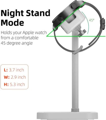 Smart Watch Charging Stand for iwatch Series SE 6 5 4 3 2 1, Compatible with Samsung Galaxy Watch, Huawei Watch GT 2 GT GT 2e, Garmin Vivoactive 3 4 3 Music, LG, Google Smart Watch (White) in Saudi Arabia