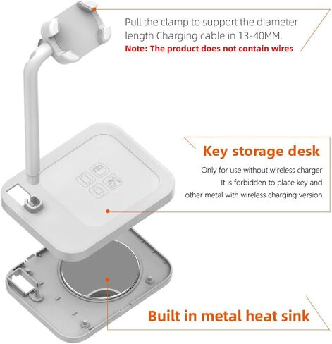 Smart Watch Charging Stand for iwatch Series SE 6 5 4 3 2 1, Compatible with Samsung Galaxy Watch, Huawei Watch GT 2 GT GT 2e, Garmin Vivoactive 3 4 3 Music, LG, Google Smart Watch (White) in Saudi Arabia