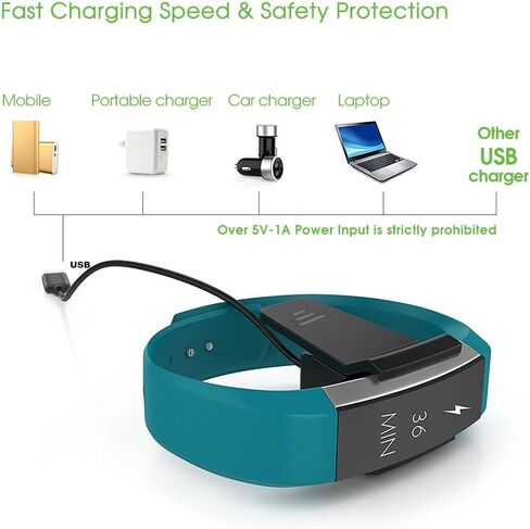 شاحن AWINNER متوافق مع Fitbit Alta، كابل شحن USB بديل للساعة الذكية (عبوة واحدة) in Kuwait