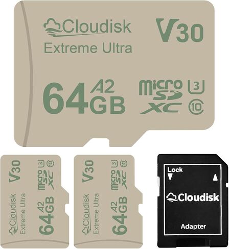 Pack of 3 Micro SD Card 4GB U3 90MB/S V30 Extreme Ultra C10 A1 MicroSDHC UHS-I for Camera, DVR, Tablet PC and Cell Phone (4GB) in Saudi Arabia