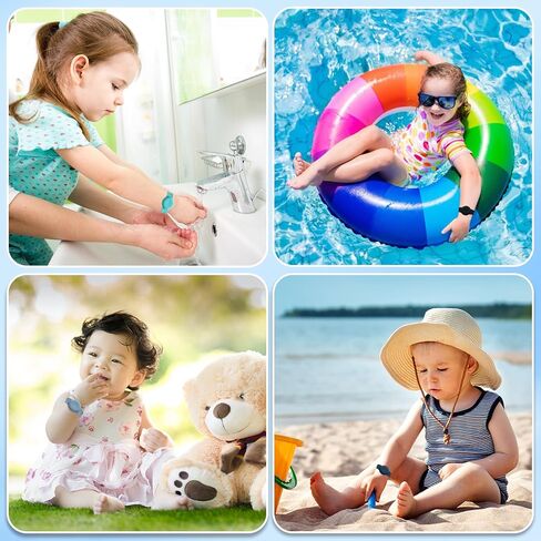 2Pack Waterproof Airtag Bracelets for Kids, Floral Engraved AirTag Wristband Compatible with Apple AirTag, Silicone Hidden Air Tag Case Anti-Lost GPS Tracker Holder for Toddler Children in Saudi Arabia