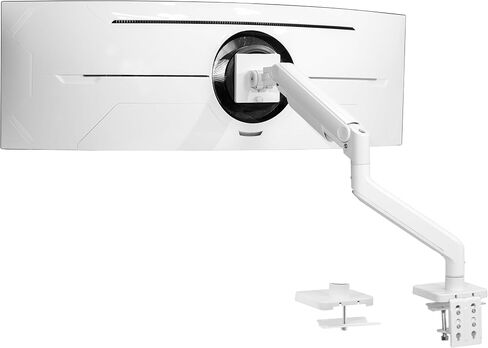 ذراع شاشة ألعاب فردي من الألومنيوم الفاخر من VIVO للشاشات فائقة العرض حتى 49 بوصة و44 رطلاً، حامل تثبيت مكتبي عالي التحمل، ارتفاع هوائي، الحد الأقصى VESA 100x100، أسود، STAND-V100E in Saudi Arabia