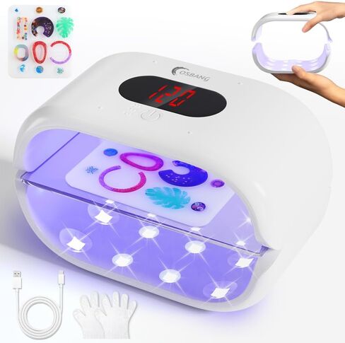 OSBANG 2 حزمة ضوء الأشعة فوق البنفسجية للراتنج، حجم كبير قابل للطي مصباح راتنج الأشعة فوق البنفسجية وضوء راتنج الأشعة فوق البنفسجية صغير محمول، معالجة سريعة وخفيفة الوزن مصباح راتينج الأشعة فوق البنفسجية، مجموعات الراتنج لصنع المجوهرات، راتنج الأشعة فوق ا in Saudi Arabia