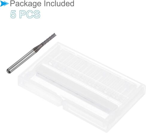 لقم توجيه CNC من CoCud End Mill، ساق 1/8 بوصة قطع 6 مم قطر 1.1 مم، قاطع طحن كربيد التنجستين الماسي لليد اليسرى - (التطبيقات: لنقش الحفر باستخدام الحاسب الآلي)، قطعتان in Saudi Arabia