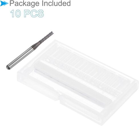 لقم توجيه CNC من CoCud End Mill، ساق 1/8 بوصة قطع 6 مم قطر 1.1 مم، قاطع طحن كربيد التنجستين الماسي لليد اليسرى - (التطبيقات: لنقش الحفر باستخدام الحاسب الآلي)، قطعتان in Kuwait