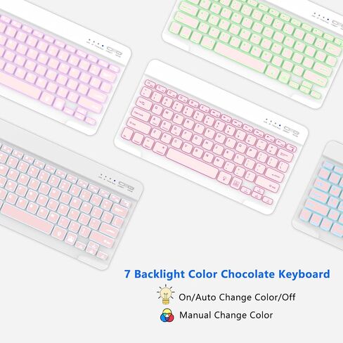 MMK for iPad Air 13 inch (M2) 2024 & iPad Pro 12.9 Case with Keyboard, Keyboard case for iPad Pro 12.9 inch 6th 5th & iPad Air 13 inch, Backlit Bluetooth Wireless Keyboard, with Pencil Holder-Pink in Kuwait