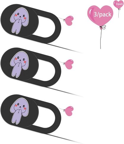 3 Pack Pink Webcam Cover Camera Privacy Security for iPhone,Laptop,Desktop,PC,MacBook Pro, iMac, Mac Mini, Computer and Smartphones (Beg Hug Bunny) in Kuwait
