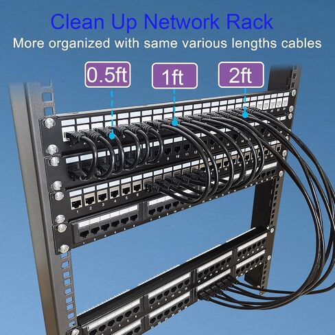 Cat 6 Ethernet Cable 50FT Outdoor&Indoor, Cat6 Ethernet Patch Cable 10Gbps, High-Speed UTP Cat6 Network Cable Pure Copper, Cat 6 Cable for Home and Office Network, Black in Saudi Arabia