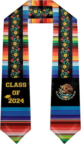 HSELOGI Mexican Graduation Stole Class of 2024,Mexican Sarape Graduation Sash Scarf,Gift for Graduation's Day 72" Long in Kuwait