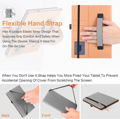 for Remarkable 2 Case with Pen Holder,PU Leather Folio Cover for Remarkable 2 Tablet Case with Hand Strap,Black in Saudi Arabia