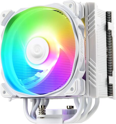 مبرد هواء وحدة المعالجة المركزية Enermax ETS-F40 A-RGB أبيض - مروحة 140 مم PWM، 4 أنابيب حرارة نحاسية مباشرة، 200 وات + TDP لـ Intel LGA1700/AMD AM5 in Saudi Arabia