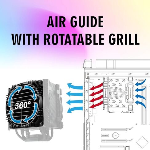 مبرد هواء وحدة المعالجة المركزية Enermax ETS-F40 A-RGB أبيض - مروحة 140 مم PWM، 4 أنابيب حرارة نحاسية مباشرة، 200 وات + TDP لـ Intel LGA1700/AMD AM5 in Saudi Arabia