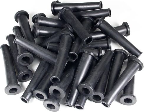 Utoolmart 30 Pcs Cord Boot Protector Cable Sleeve Hose, Rubber Flex Strain Relief Protector, 82mm/3.23" Length, Black in Saudi Arabia