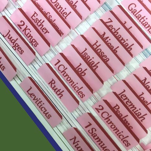 Bible Tabs, Large Print Laminated Bible Tabs for Women and Men - Easy to Read Bible Book Tabs for Study Bible, Index Tabs for Old and New Testament, Bible Labels Tabs for Christian Gift, Black in Saudi Arabia
