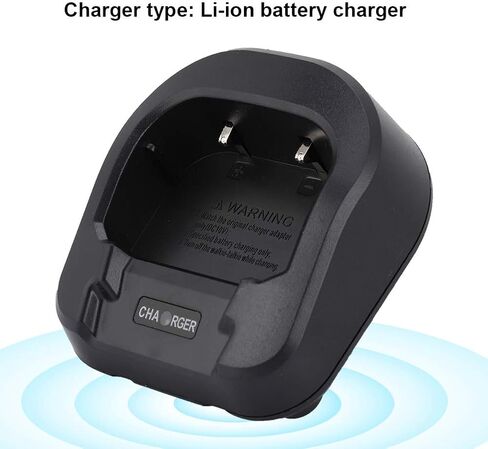 شاحن بطارية ASHATA Walkie Talkie، شاحن منزلي لـ Baofeng Walkie Talkie، شاحن بطارية 100-240 فولت لـ Baofeng UV82 UV-8D UV-82HX راديو ثنائي الاتجاه (أسود) in Saudi Arabia