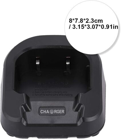 شاحن بطارية ASHATA Walkie Talkie، شاحن منزلي لـ Baofeng Walkie Talkie، شاحن بطارية 100-240 فولت لـ Baofeng UV82 UV-8D UV-82HX راديو ثنائي الاتجاه (أسود) in Saudi Arabia