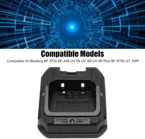 CHR 9700 Radio Battery Charger Base Set, Radio Power Supply Adapter Compatible for Baofeng BF 9700 BF A58 UV 5S UV 9R UV 9R Plus BF R760 GT 3WP (US Plug) in Saudi Arabia