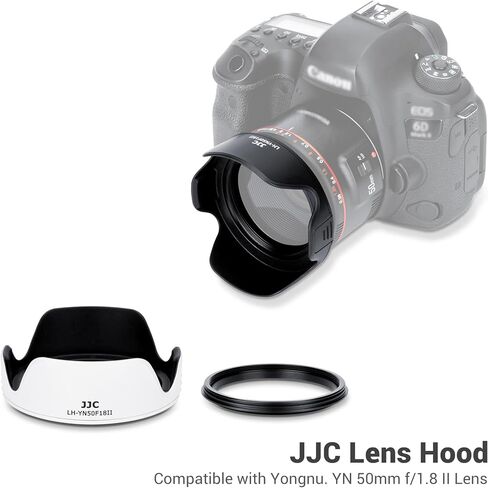 Lens Hood for Yongnuo YN 50mm f/1.8 II Lens, Reversible Lens Shade Protector Compatible with 58mm Filter or Lens Cap in Saudi Arabia