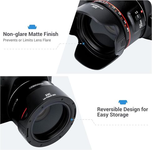 Lens Hood for Yongnuo YN 50mm f/1.8 II Lens, Reversible Lens Shade Protector Compatible with 58mm Filter or Lens Cap in Saudi Arabia