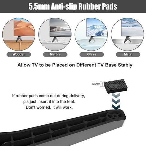 2-Be-Best أرجل تلفزيون لقاعدة تلفزيون LG البديلة لأرجل التلفزيون المتوافقة مع تلفزيون LG 49UJ6300 49UM7300 49UN6900 50UK6300 50UK6500 50UM7300 55UK6500 55UJ6540 55UM7300 لمزيد من تلفزيونات LG مع مسامير in Kuwait