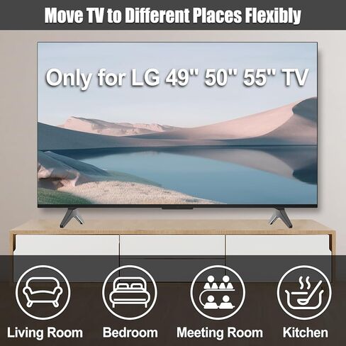 2-Be-Best أرجل تلفزيون لقاعدة تلفزيون LG البديلة لأرجل التلفزيون المتوافقة مع تلفزيون LG 49UJ6300 49UM7300 49UN6900 50UK6300 50UK6500 50UM7300 55UK6500 55UJ6540 55UM7300 لمزيد من تلفزيونات LG مع مسامير in Kuwait