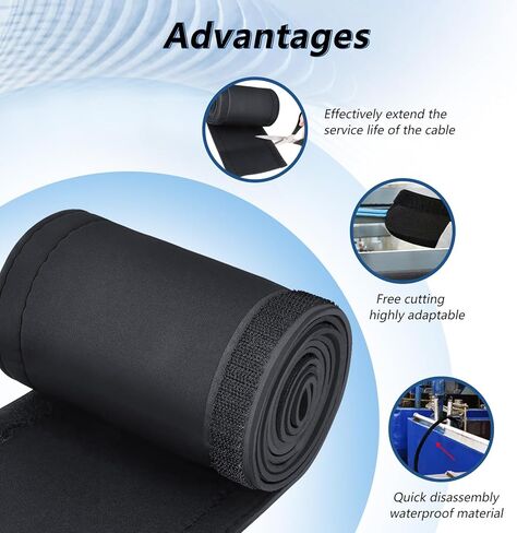 غطاء منظم كابل محرك التصيد البحري، غطاء كابل نيوبرين أسود مقاس 60 بوصة لأسلاك محرك التصيد in Kuwait
